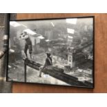 A FRAMED COLLECTABLE 'TEE TIME' CONSTRUCTION PICTURE