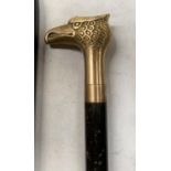 AN EAGLE HANDLED WALKING STICK