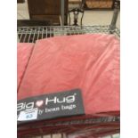 A BIG HUG 'LONDON' BEAN BAG IN RED , 140CM X 18OCM, HEAVY DUTY POLYESTER, STAIN AND WATER