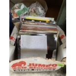 A BOX OF ASSORTED LP RECORDS, SEE PHOTO FOR LIST