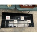A CERAMIC TILED COFFEE TABLE