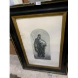 A 19TH CENTURY FRAMED RELIGIOUS ENGRAVING 'THE GOOD SHEPHERD'