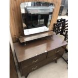 A RETRO DRESSING TABLE WITH MIRROR