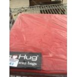 A BIG HUG 'LONDON' BEAN BAG IN RED , 140CM X 18OCM, HEAVY DUTY POLYESTER, STAIN AND WATER