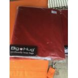 A BIG HUG 'LONDON' BEAN BAG IN RED , 140CM X 18OCM, HEAVY DUTY POLYESTER, STAIN AND WATER