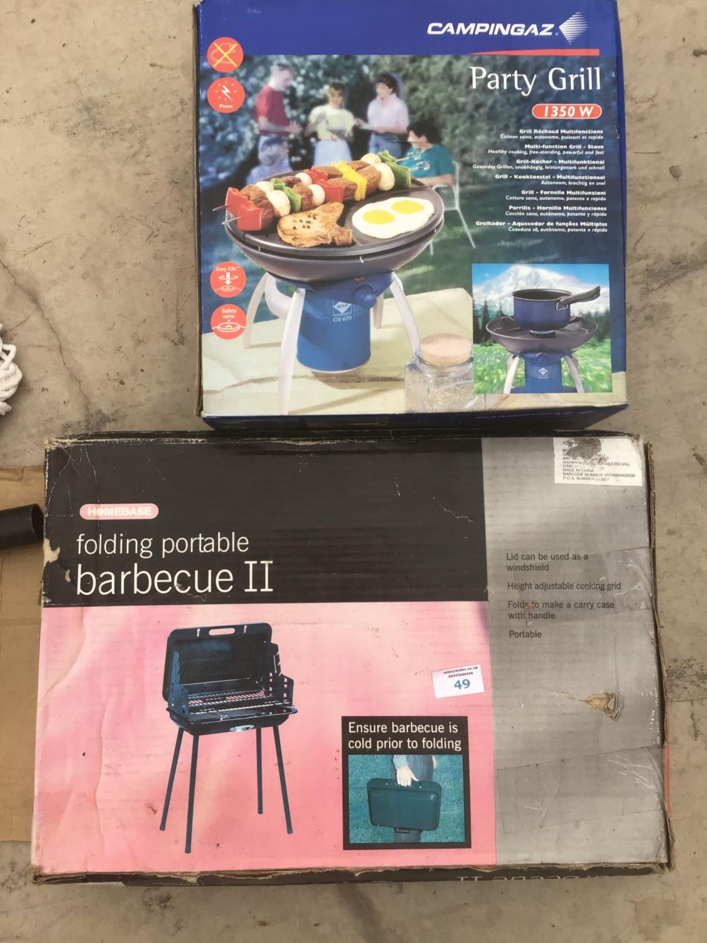 A CAMPING GAZ PARTY GRILL, FOLDING PORTABLE BBQ AND TOOLS - Image 2 of 2