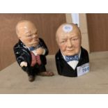 TWO CERAMIC FIGURES TO INCLUDE 'BAIRSTOW MANOR COLLECTABLES' WINSTON CHURCHILL FIGURE