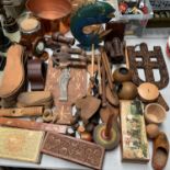 A LARGE COLLECTION OF ASSORTED TREEN ITEMS