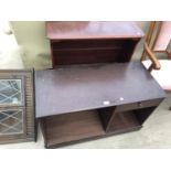 A MAHOGANY CABINET AND BOOKCASE