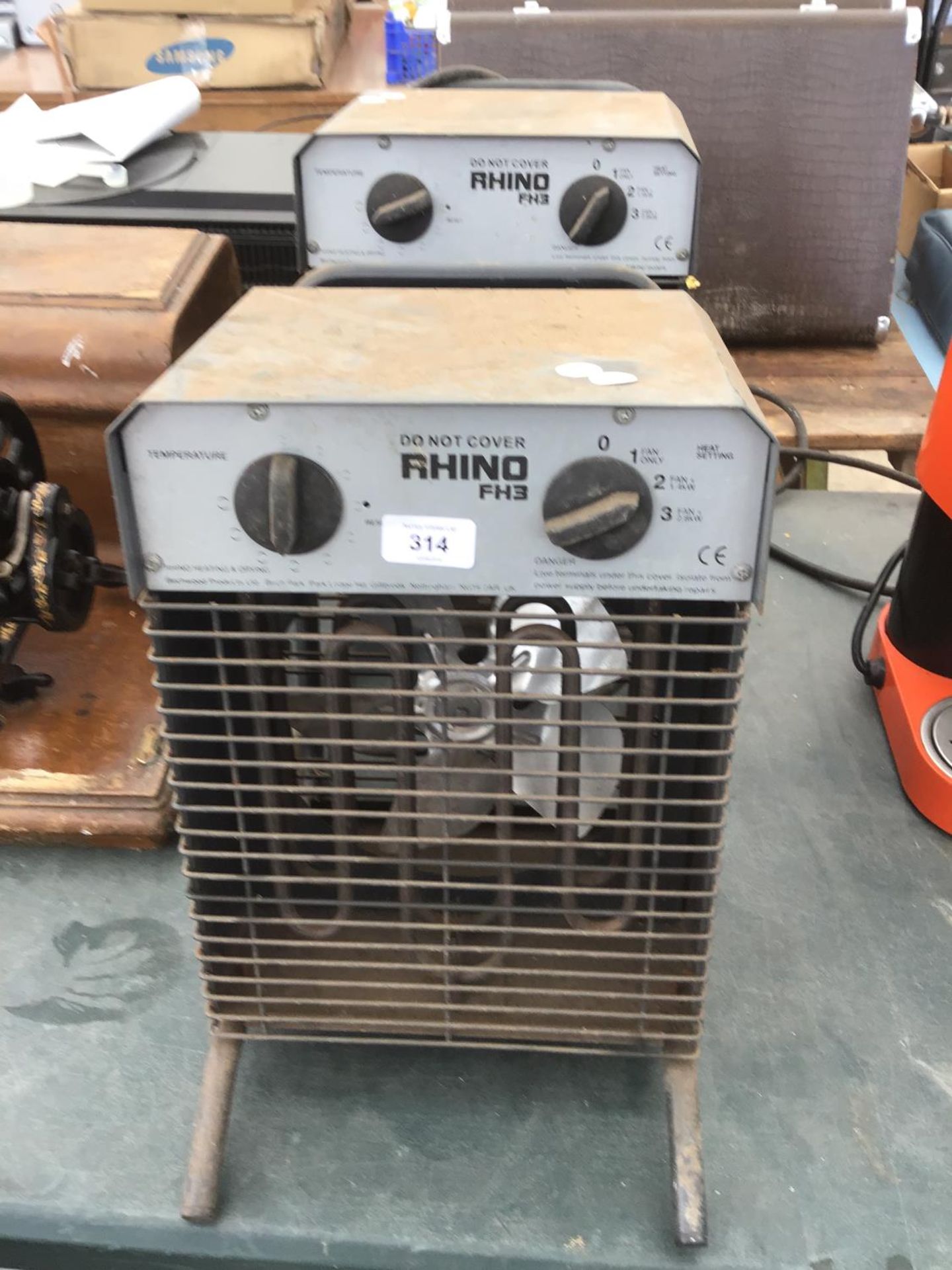 TWO RHINO FH3 HEATERS/FANS IN WORKING ORDER