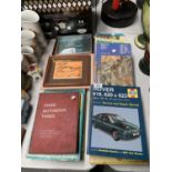 A GROUP OF VINTAGE CAR HANDBOOKS, LUCAS HANDBOOK ETC