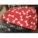 FOUR NEW DOG BEDS OF VARIOUS DESIGN 90CM X 70CM