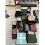 A LARGE COLLECTION OF JEWELLERY BOXES