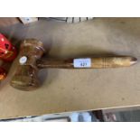 A WOODEN AUCTIONEERS GAVEL