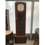 A MAHOGANY ART DECO LONG CASE CLOCK