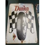 A VINTAGE STYLE 'DUNLOP' METAL SIGN