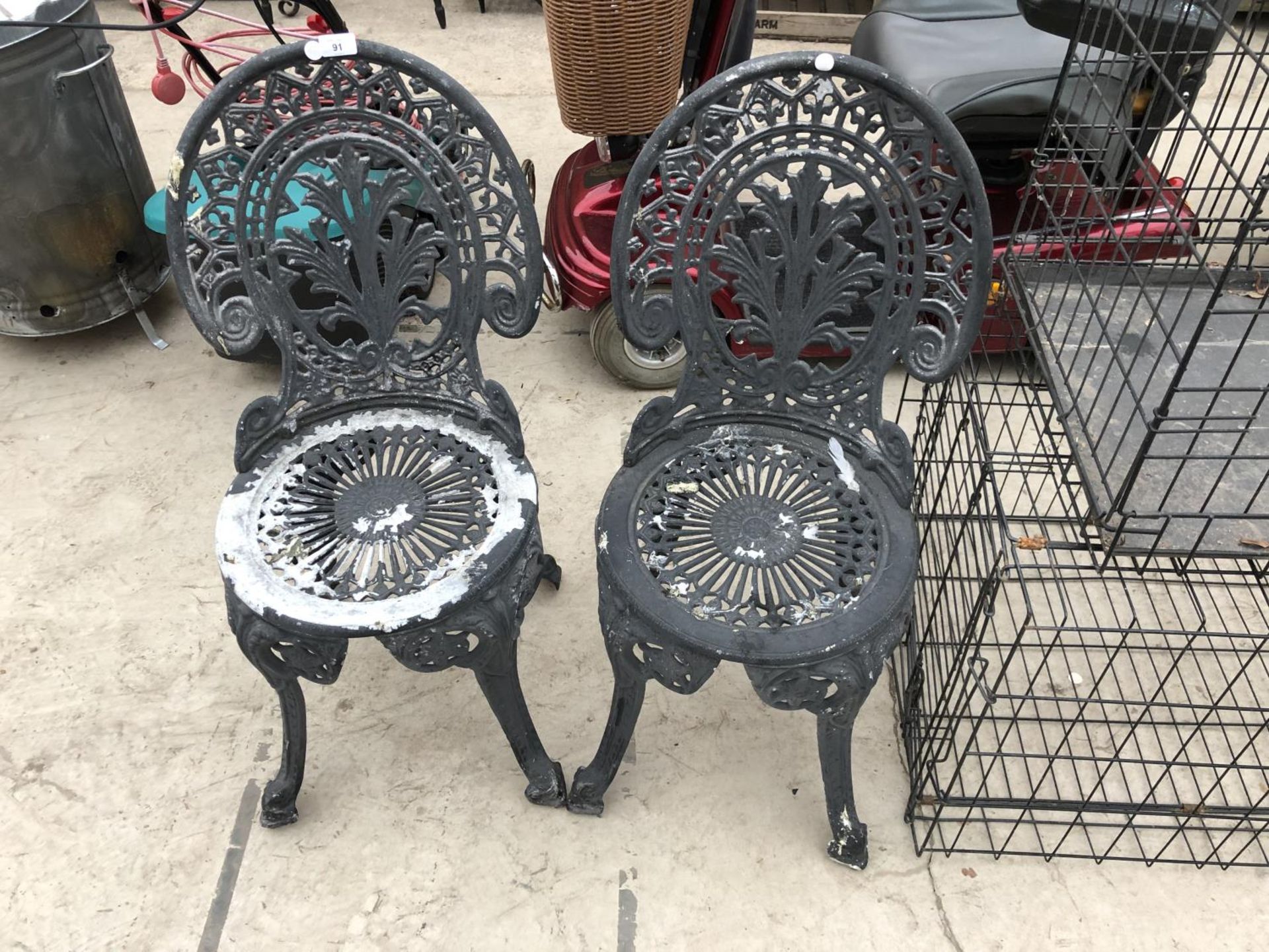 TWO GARDEN CHAIRS