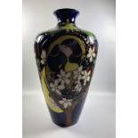 A LIMITED EDITION MOORCROFT POTTERY 'TAMLAINE' PATTERN VASE, NUMBER 25/50, HEIGHT 31.5CM