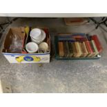 TWO BOXES OF ITEMS - BOOKS ETC