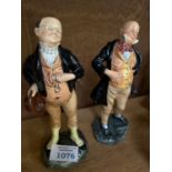 TWO ROYAL DOULTON CERAMIC FIGURES TO INCLUDE 'PICKWICK' AND 'MICAWBER'