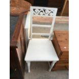 A WHITE PAINTED CHAIR