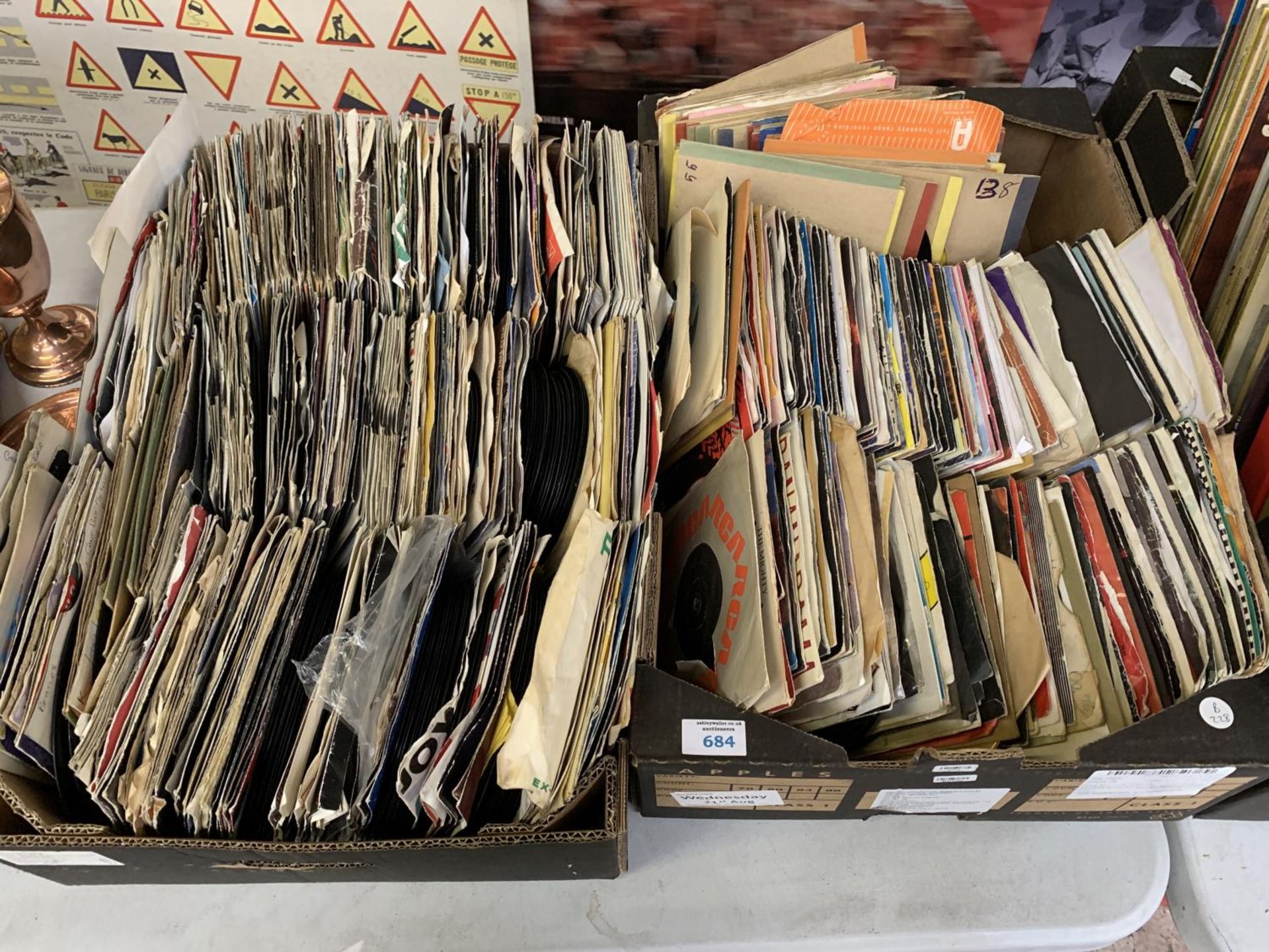 TWO BOXES OF 60'S, 70'S AND 80'S SINGLES - Image 2 of 2