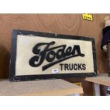 A FODEN TRUCKS ILLUMINATED SIGN