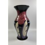 A MOORCROFT POTTERY 'BELLA HOUSTON' PATTERN VASE, HEIGHT 23CM