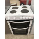 AN ELECTRIC FOUR RING HOB AND DOUBLE OVEN IN WORKING ORDER