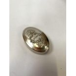 A STIRLING SILVER TRINKET BOX WITH FRENCH DESIGN