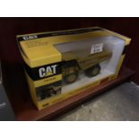 A NORSCOT MODEL CAT 777D DUMPTRUCK 1-50 SCALE REF NO 55104 BOXED AND IN MINT CONDITION