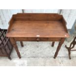 A PINE WASHSTAND WITH SINGLE DRAWER