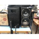A PAIR OF LFX150 SPEAKERS WITH COVERS