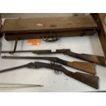 THREE VINTAGE AIR RIFLES, DIANA ETC