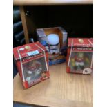 TWO RUGBY POWERADE BOXED FIGURES AND BOXED STAR WARS LIGHTS