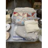 A COLLECTION OF VINTAGE LINENS ETC