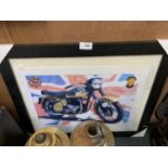 A BSA MOTOR CYCLES LTD FRAMED PRINT