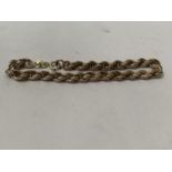 A SILVER ROPE BRACELET