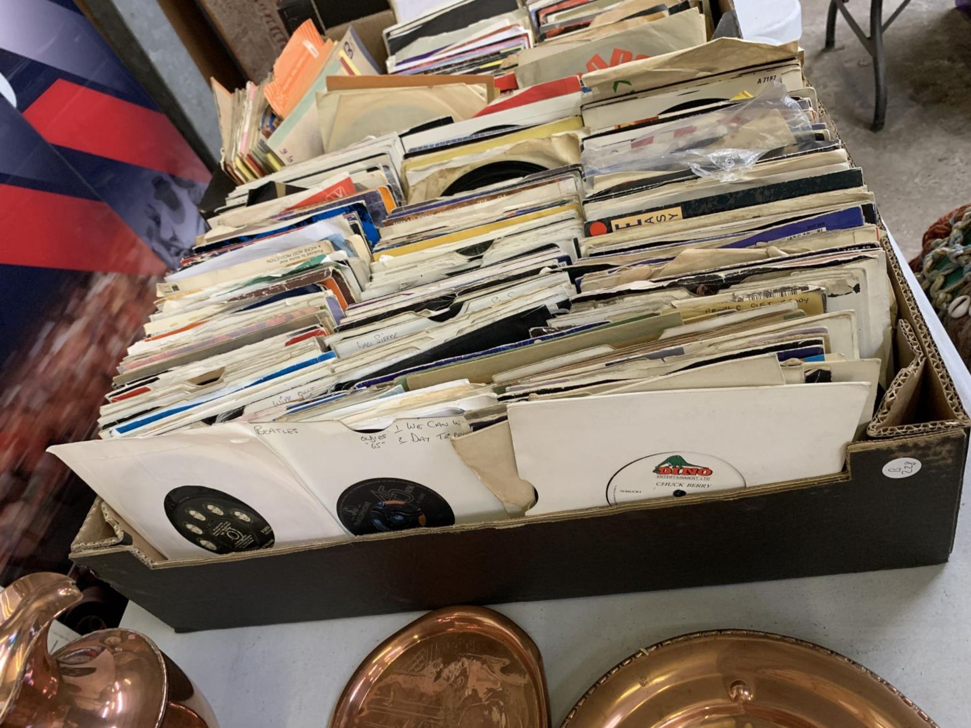 TWO BOXES OF 60'S, 70'S AND 80'S SINGLES