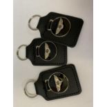 THREE BENTLEY KEY RINGS