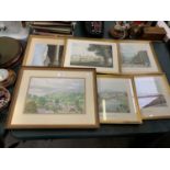 A COLLECTION OF SIX FRAMED PRINTS