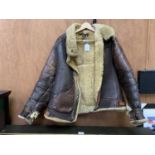 A USA B3 SHEEPSKIN FLYING JACKET CIRCA 1943, SIZE 36 REGULAR BY PERRY SPORTSWEAR NEW YORK