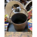 A VINTAGE COPPER COAL BUCKET