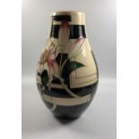 A MOOCRFOT POTTERY 'STARGAZER LILY' PATTERN VASE, HEIGHT 23.5CM