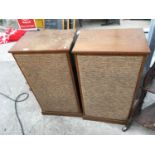 TWO LARGE VINTAGE SPEAKERS