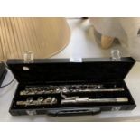 A LINDO SILVER FLUTE IN CASE