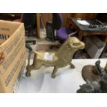 A HEAVY VINTAGE BRASS BULL MODEL