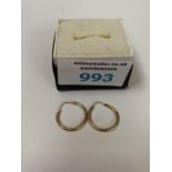 A PAIR OF 9CT GOLD LOOP EARRINGS