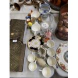 VARIOUS CERAMIC ITEMS - COALPORT SAUCER ETC