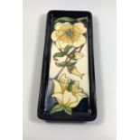 A MOORCROFT POTTERY 'GOLDEN SHRINE' PATTERN PIN TRAY, LENGTH 20CM